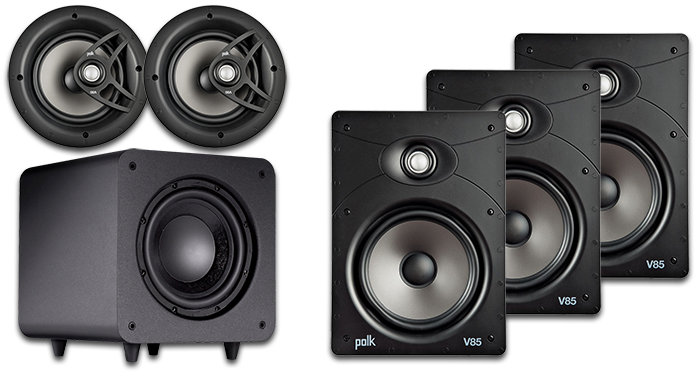 Polk Audio V85 5.1 In-Wall/Ceiling Home Theatre Speaker Pack