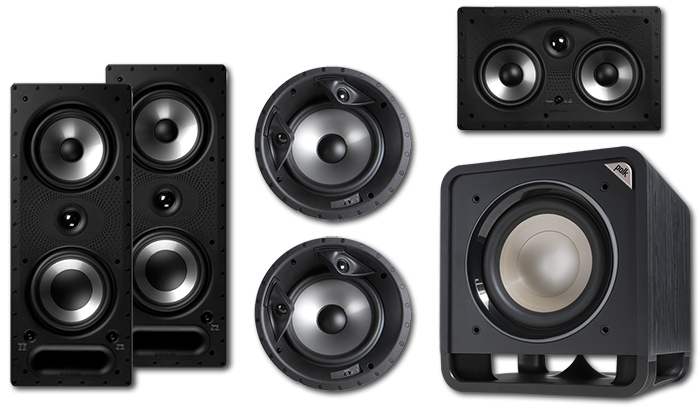 Polk Audio VS/RT In-Wall/Ceiling 5.1 Home Theatre Speaker Pack