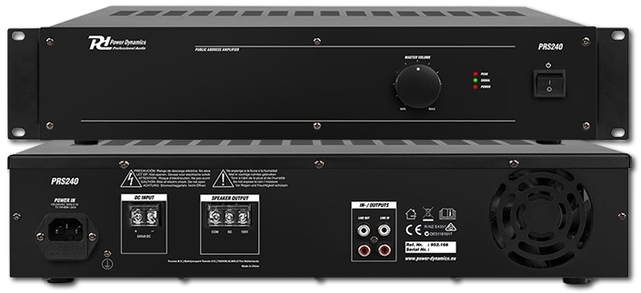 Power Dynamics PRS240 240W 100V Slave Amplifier