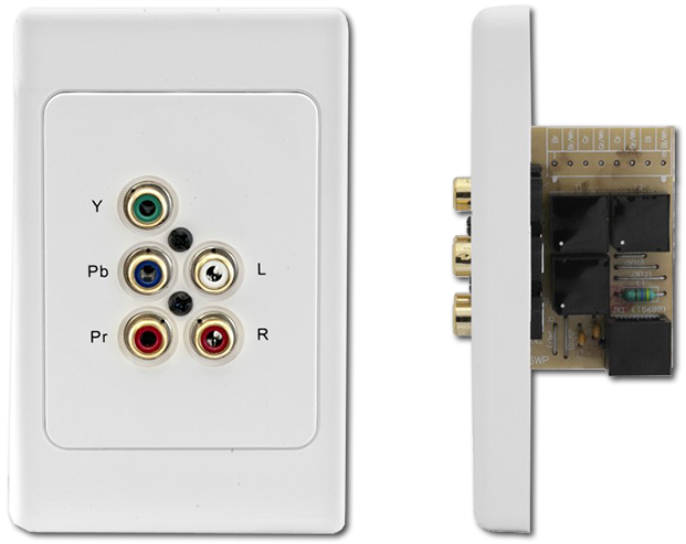 Pro.2 Component Stereo Over Cat5E Wallplate