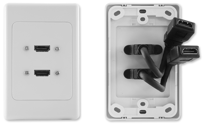 Pro.2 HDMI Wall Plate With Flexible 'Thin Wall' Dongle