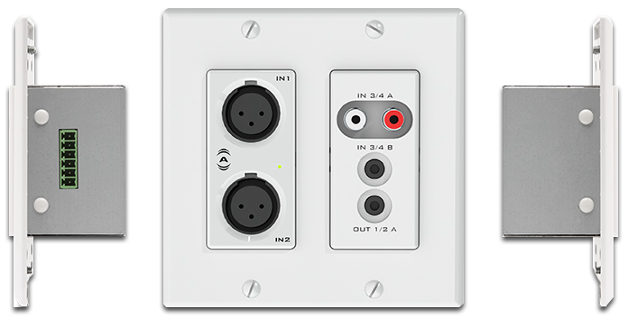 Q-SYS unD6IO 4x2 Multi-IO Dante Networked Audio Wallplate