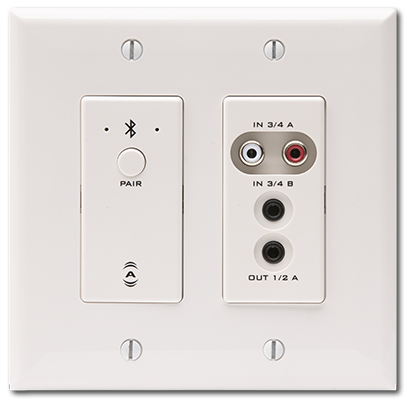 Q-SYS unD6IO-BT 4x2 Multi-IO Dante/AES67 Networked Audio Wallplate with Bluetooth