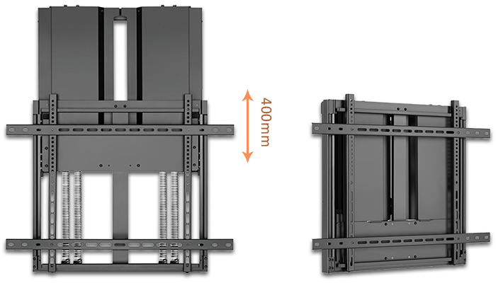 Quantum Sphere 70"-90" Height Adjustable Interactive Display Wall Mount with Counterbalanced Design