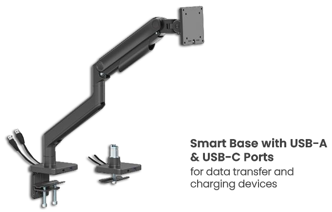 Quantum Sphere LDT74-C012UC 17"-49" Monitor Spring Assisted Desk Mount