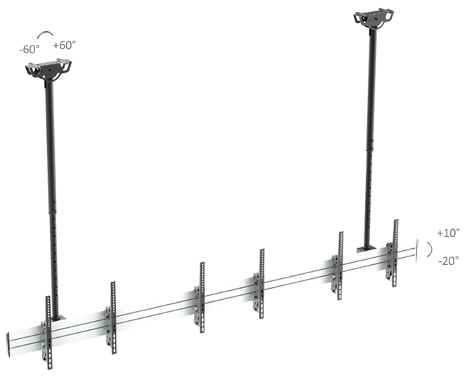 Quantum Sphere LVC02346TL02 40"-50" Triple Screen Menu Board Mount