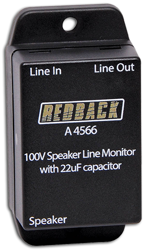 Redback 100V Speaker Line Monitor with 22uF Capacitor
