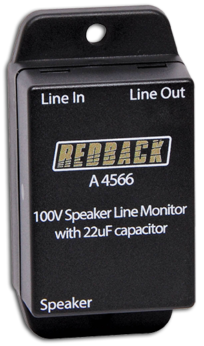 Redback 100V Speaker Line Monitor with 22uF Capacitor