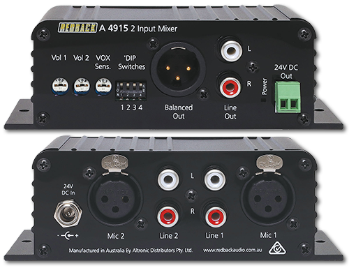 Redback 2 Input Mini Mixer With Vox Muting