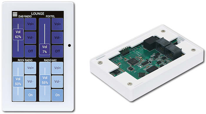 Redback 4.3" Zone Touchscreen Wallplate For Source Controllers