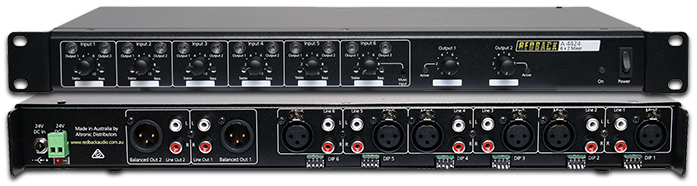 Redback 6 Input 2 Output Public Address Mixer