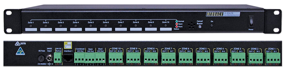 Redback A4567B Line Monitoring Unit 10 Zone