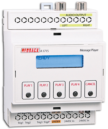 Redback DIN Rail MP3/SD Message Player