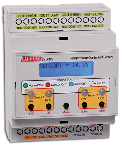 Redback DIN Rail Temperature Controlled Switch