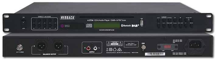 Redback FM DAB+ Digital Tuner & CD Audio Player with Bluetooth