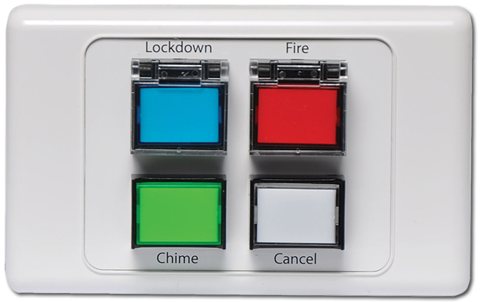 Redback Lockdown / Fire / Chime / Cancel Remote Wallplate (300m)