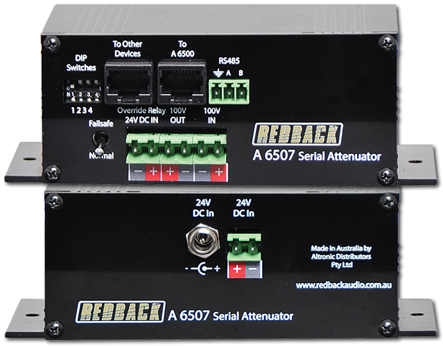 Redback RS485 Serial Controlled 100V Line Attenuator