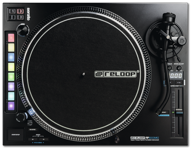 Reloop RP-8000 MK2 Hybrid DJ Turntable with Serato Midi Controls