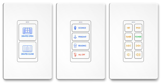 RTI RK1+ 2/4/8 Button In-Wall Backlit Keypad