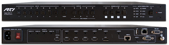 RTI VMS-741 7 Input 4K Multiviewer