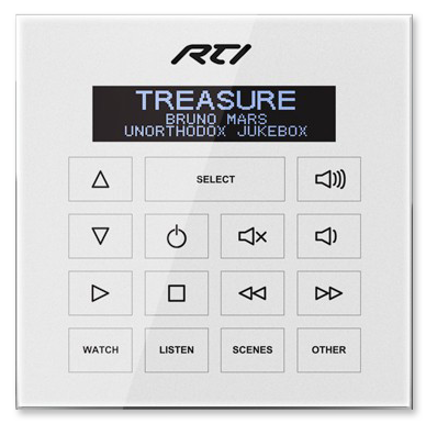 RTI WK2 Weather Resistant In-Wall Keypad with OLED Display