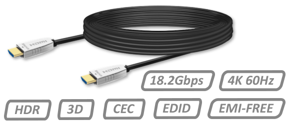 Ruipro 4K 60Hz 18.2Gbps HDMI Fibre Optic Cable