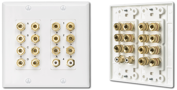 Russound HTP-7.2 5.1/6.1/7.2 Home Theatre 2-Gang Wallplate