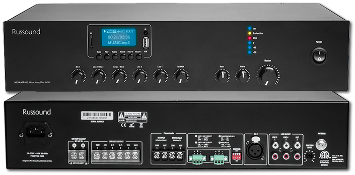 Russound MixAmp-60 70/100V Mixer Amplifier with Media Player