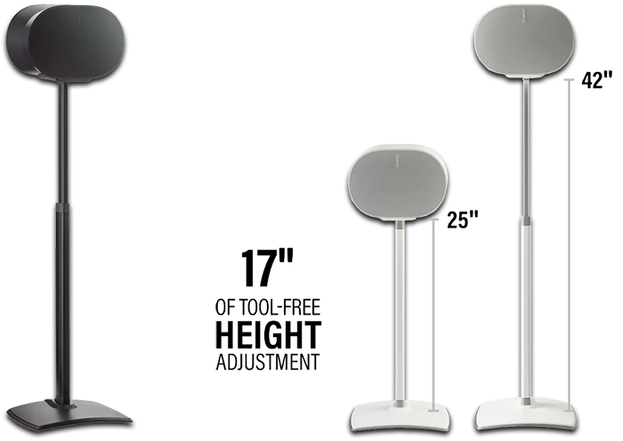 Sanus WSSE3A1 Height-Adjustable Speaker Stand For Sonos Era 300