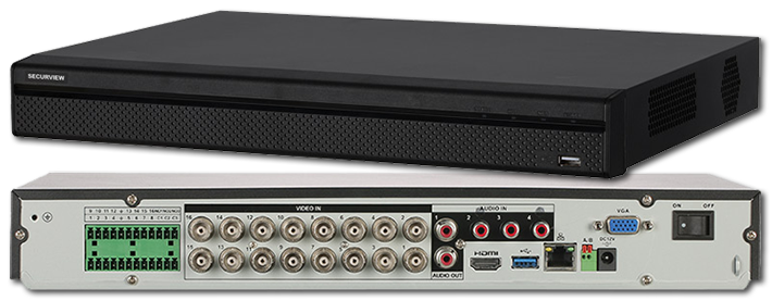 SecurView Professional 16-Ch 8MP HDCVI AI Digital Video Recorder