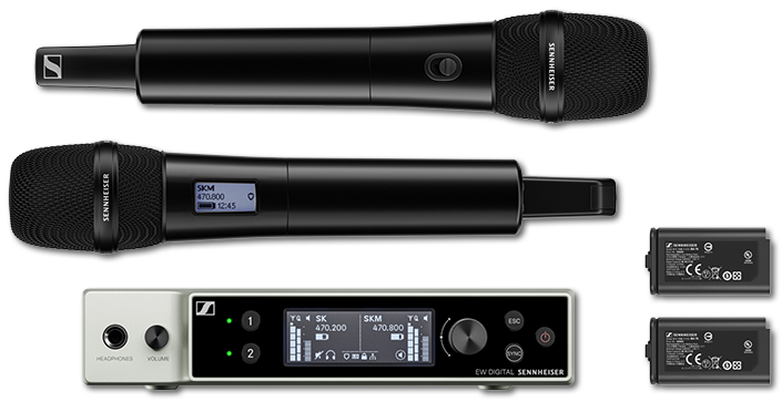 Sennheiser EW-DX 835-S Set Two UHF Handheld Wireless Microphone System