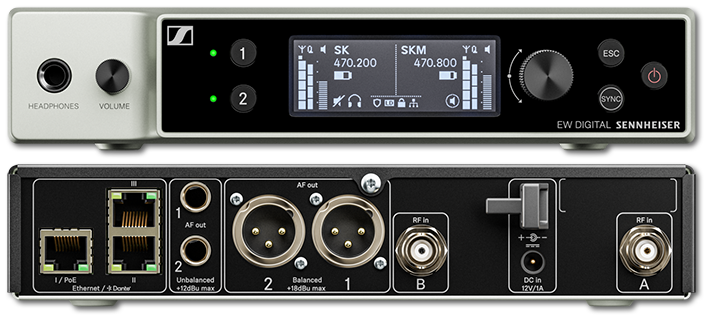 Sennheiser EW-DX EM 2 Dante Dual Channel Digital Rackmount Receiver