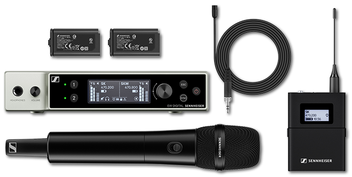 Sennheiser EW-DX MKE 2 / 835-S Set Lavalier & Handheld Wireless Microphone System