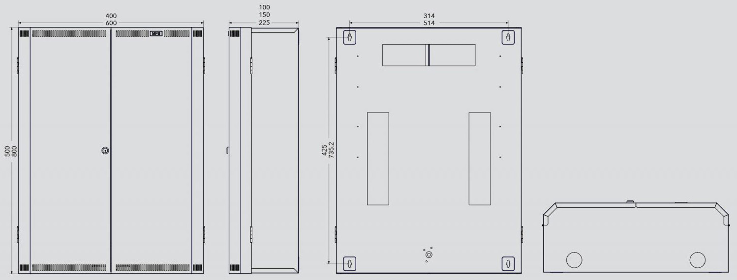 slimline cabinet dimensions