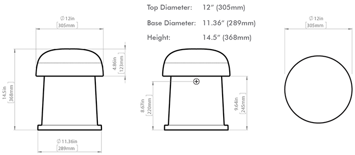 Sonance OMNI-6T dimensions