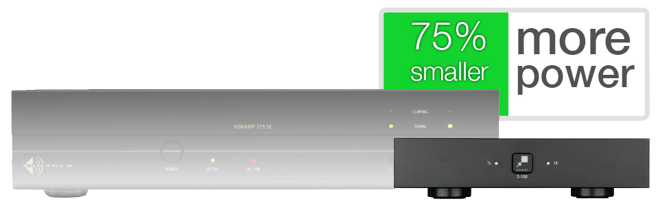 Sonance Sonamp 2-100 Digital Amplifier 75% smalller but with more power