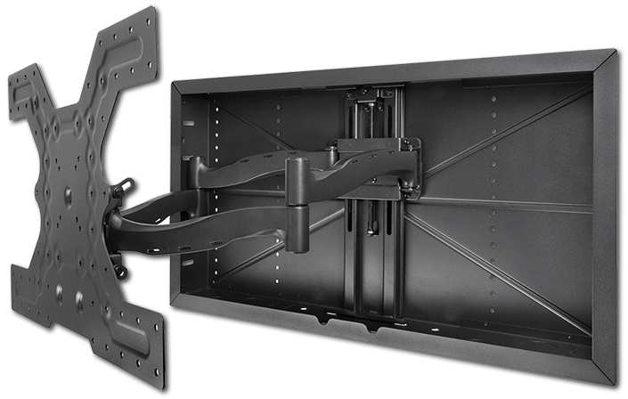 Strong 49-90" Display XL Dual-Arm Articulating In-Wall Mount