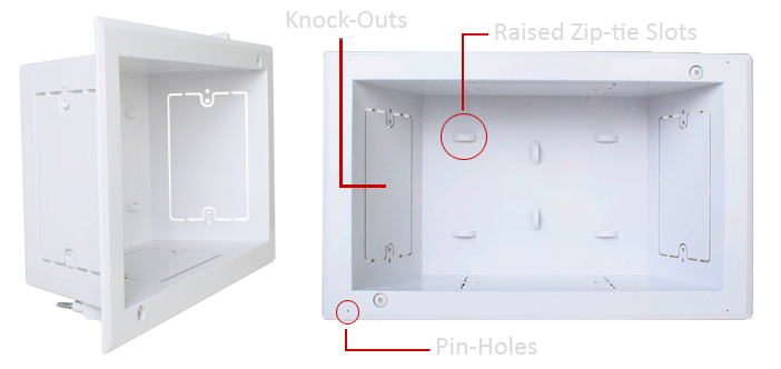 Strong In-Wall Recessed Low-Voltage Box