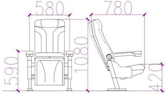 Suncoast President's Choice Cinema Seating dimensions