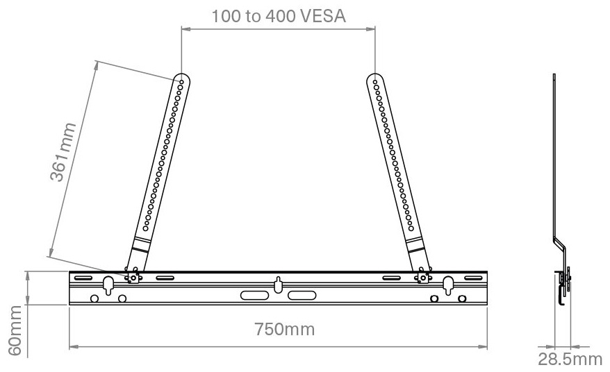 tv mount attachment for sonos arc diagram