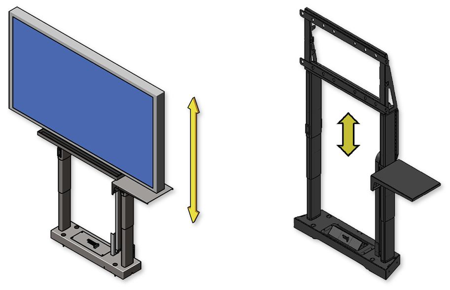 Ultralift Education 60-90" Flat Display Floor Lift