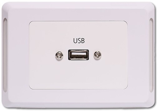 USB-A Wallplate With Flylead - Clipsal Pro