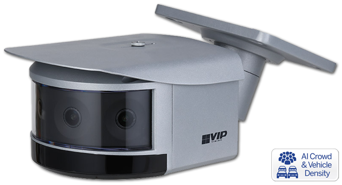 VIP Vision Panorama AI 8MP 180° Panoramic IP67 Vandal PoE Bullet IP Camera