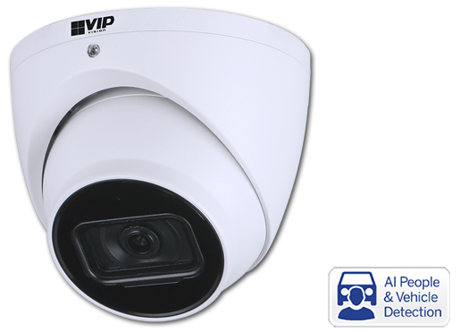 VIP Vision Professional AI 8MP 2.8mm Lens IP67 PoE Turret IP Camera