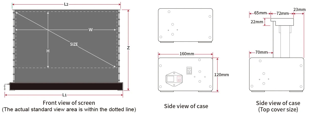 Vividstorm S Obsidian Long Throw ALR dimensions