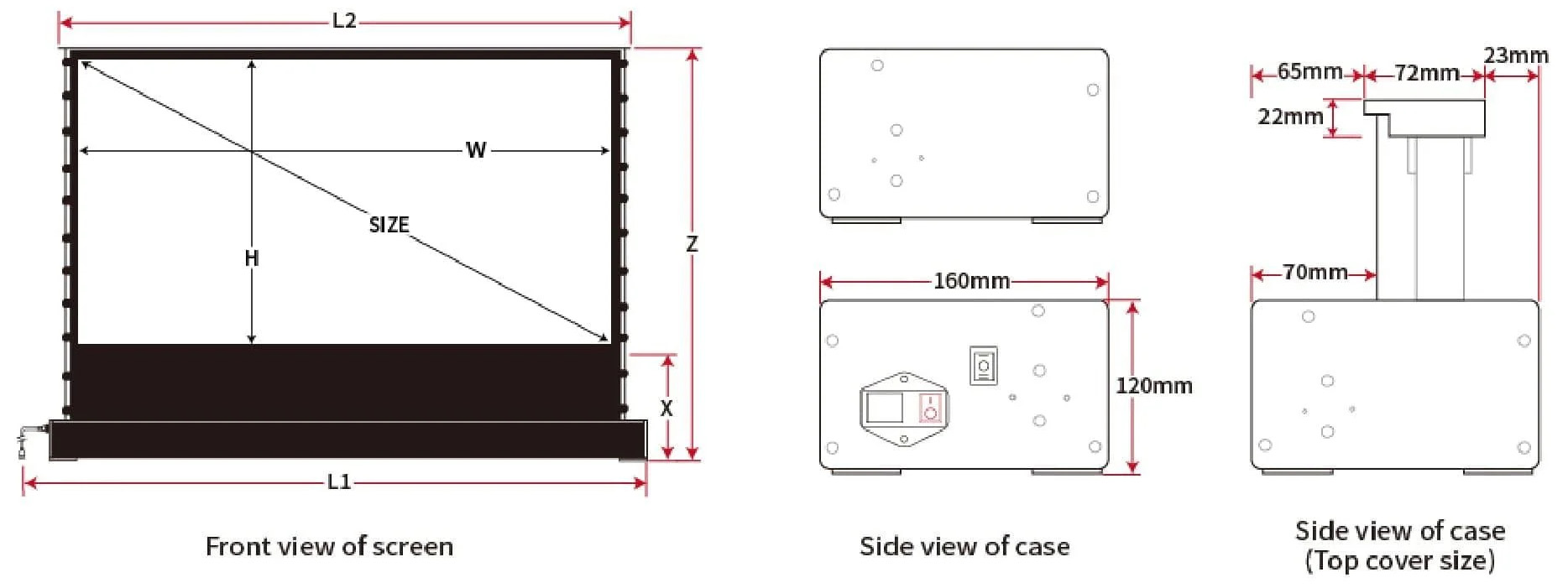 Vividstorm S Obsidian Long Throw ALR dimensions