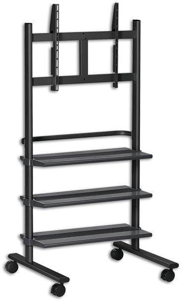 Vogels PB150 36-55" Display Trolley with 3 Shelves