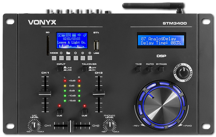 Vonyx STM3400 2-Channel DJ Mixer with Scratch