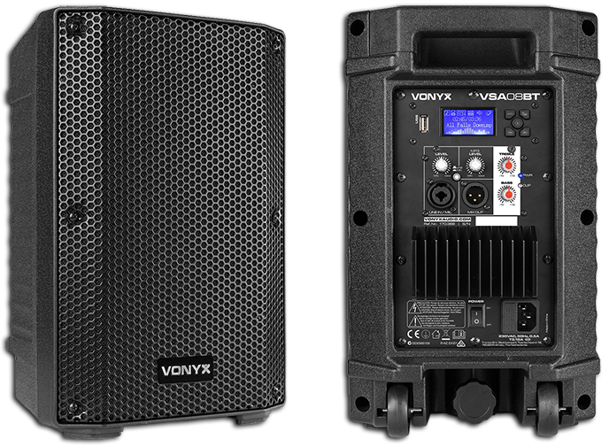 Vonyx VSA08BT 8in 250W Bi-Amplified Active Speaker with Bluetooth