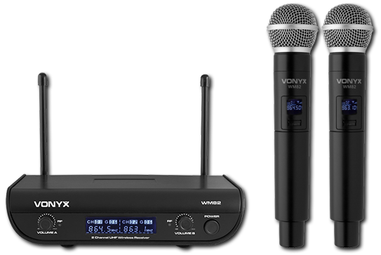 Vonyx WM82HH Dual Wireless Handheld Microphone System